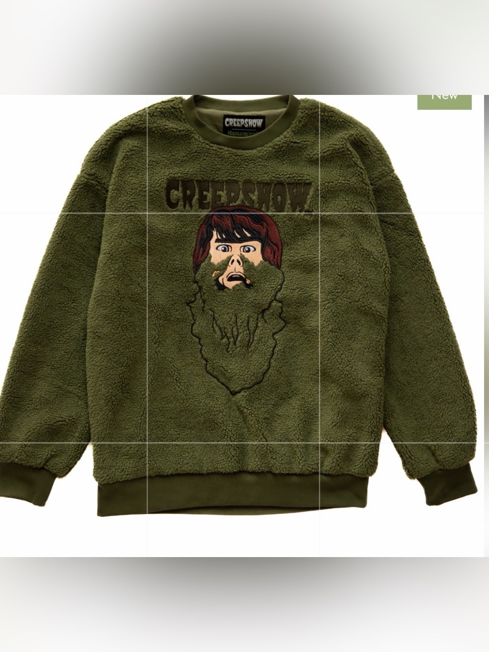 Middle of Beyond Creepshow Jordy Sherpa Fleece Horror Movie Pullover Sweater XS